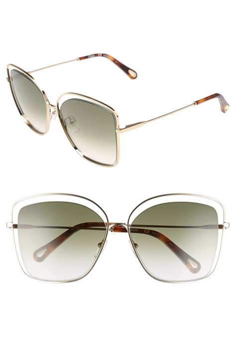 chloe 60mm halo frame sunglasses.